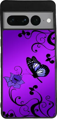 Produktbild von TPU Silikon Hülle für Google Pixel 7 PRO Handy Cover Case Schutzhülle Handyhülle Bumper MOTIV 259 Butterfly Blume