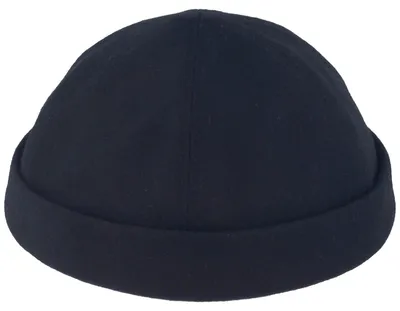 Produktbild von Bullani randlose handgefertigte Docker Cap aus Schurwolle, blau, Gr. 60