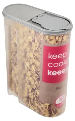 Produktbild von keeeper Jean, Arbeitsplatten-Futterspender, 5 l, Grau, Transparent, Kunststoff, Getreide, Nuss, Europa