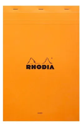 Produktbild von Rhodia N°19, Einfarbig, Orange, A4+, 80 Blätter, 80 g/m², Liniertes Papier