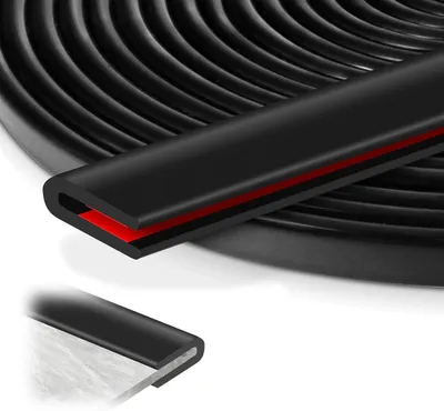 Productafbeelding van Randbescherming 6 m x 3 mm, zwart, voor autodeuren, zelfklevend
