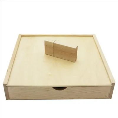Obrázok produktu pre Sada: USB drevený hranol 2.0 64GB a drevený veľký box, javor