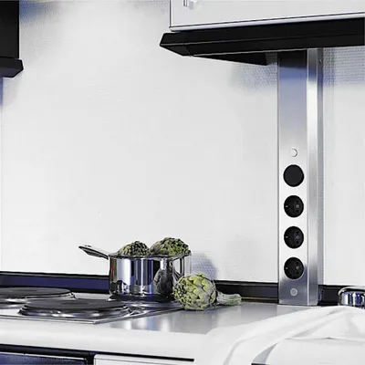 Produktbild von Thebo Wandsteckdose 174916 Edelstahl 3-fach STS 3006 mit Schalter