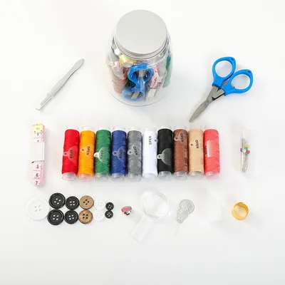 Immagine prodotto di INF Kit da Cucito da 58 Pezzi con Fili Multicolori e Strumenti Essenziali