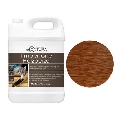 Produktbild von Contura Holzbeize 5Liter Holzfarbe Tischler Positiv Beize Holz Farbe Wasserbeize Parkett - Tabak