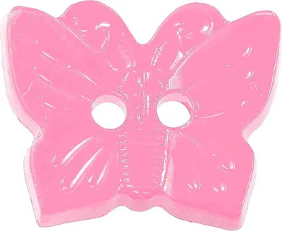 Produktbild von 10 Kinderknöpfe Schmetterling, 16 x 13 mm, rosa