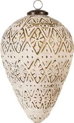 Obrázek produktu pro Vánoční ozdoba Clayre & Eef 21 cm z bílého skla