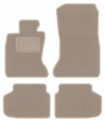 Produktbild von Velours-Fußmatten für BMW 7 F01 2008-2015 (Xdrive) – 4-tlg, Beige, passgenau – Wielganizator LUX