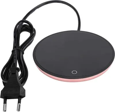 Produktbild von Stövchen Elektrische wasserdichte Touch-Heizung Tasse Matte warme Auflage für Kaffee Tee Milch Getränkewärmer(EU Plug 220V-Gold)
