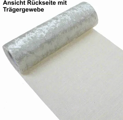 Produktbild von 3m Dekostoff Samt B20cm Tischläufer Tischband Deko Stoffband Bastelstoff Stoff, Farbe:gold