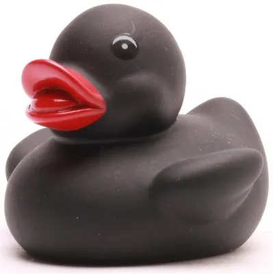 Produktbild von Badeente Rieke schwarz Vinyl 4,5 cm
