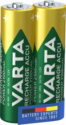 Productafbeelding van Varta Ready to Use LSD NiMH batterij AA Mignon/HR6, 2100 mAh, 1,2 V (verpakking met 2 stuks)