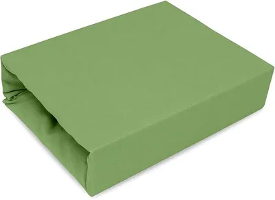A folded fitted sheet on a white background.