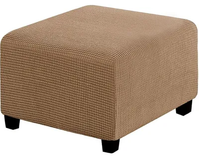 Productafbeelding van Solidchoice - Jacquard Voetenbankhoes, Stretch en Wasbaar, Khaki