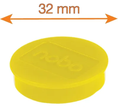 Obrázek produktu pro Nobo 1915302, Magnet na tabuli, Žlutá, 32 mm, 160 mm, 18 mm, 160 g
