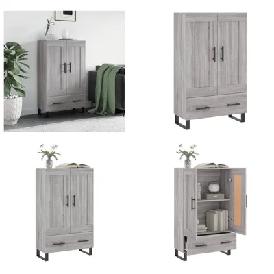 Produktbild von vidaXL Highboard Grau Sonoma 69,5x31x115 cm Holzwerkstoff - Highboard - Highboards - Sideboard - Schrank