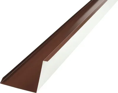 Produktbild von PRECIT Wandanschlußblech für Metallziegel Schokoladenbraun RAL 8017 1000 mm x 100 mm x 115 mm