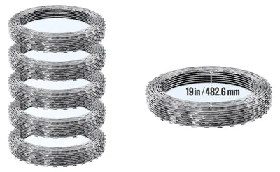 Image de Clôture en fil barbelé, acier galvanisé à chaud, double spirale, SRBW175