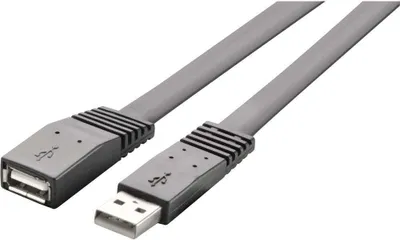 Produktbild von Renkforce USB-Kabel USB 2.0 USB-A Stecker, USB-A Buchse 3.00 m Schwarz hochflexibel RF-4096101