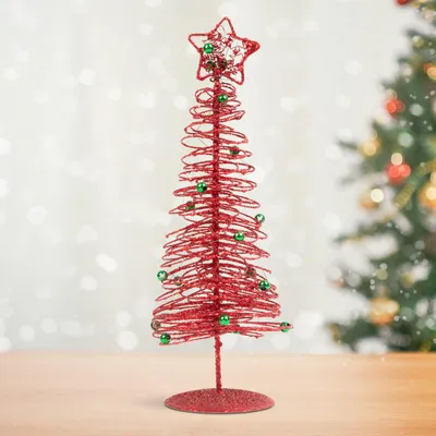 Produktbild von Glitzernder, metallischer Weihnachtsbaum - 28 cm