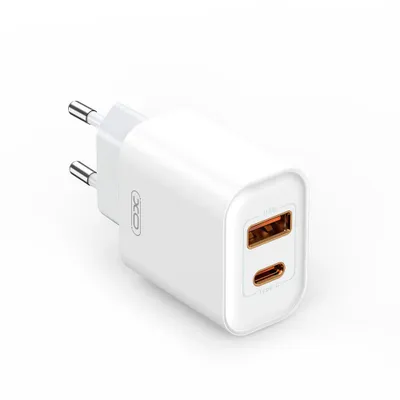 Obrázek produktu pro Nabíječka XO, CE12, podpora PD a QC 3.0, 20W, 1x USB, 1x USB-C, bílá barva