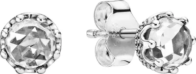 Produktbild von PANDORA Ohrstecker 298311CZ Clear Sparkling Crown Sterling Silber Solitär Zirkonia