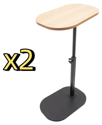 Produktbild von Beistelltisch, C-förmiges Design, höhenverstellbar, 2 Holz