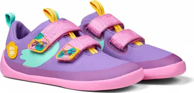 A pair of children's shoes on a white background.