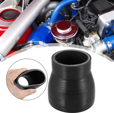 Image de 51mm-70mm 2.76"-2.01" ID Droit Silicone Voiture Réducteur Tuyau Noir