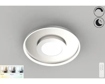 Produktbild von Briloner FRAME PRO LUX LED Deckenleuchte 49cm dimmbar 25W Matt Nickel-Chrom steuerbare Lichtfarbe +Fernbedienung