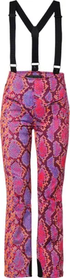 Produktbild von GOLDBERGH Elena Damen Skihose mit Snake Print und abnehmbaren Hosenträgern mehrfarbig 40
