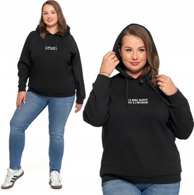 Produktbild von Warmes MORAJ Damen-Kapuzen-Sweatshirt mit Stickerei Smooth Classic XL