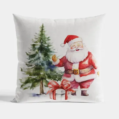 Produktbild von Weihnachts-Samt-Kissenbezug 40x40 Weihnachtsmann