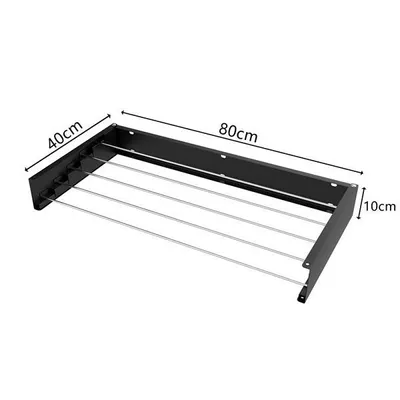 Image de Corde à linge pliable extensible murale 80 cm