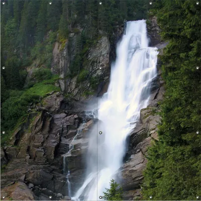 Produktbild von Wallario Outdoor-Poster für Garten oder Balkon, Motiv Wasserfall, in ca. 180 x 180 cm
