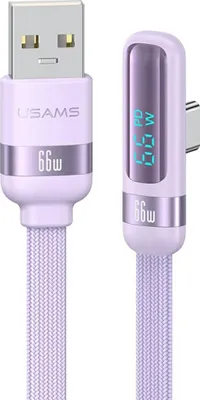 Obrázok produktu pre Usams Us-Sj651 66 W USB-A/USB-C kábel     1,2 m fialový