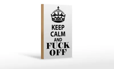 Produktbild von Holzschild Spruch 12x18cm Keep Calm and fuck off