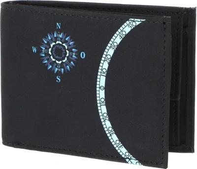 Produktbild von oxmox Geldbörse New Cryptan RFID Protect Pocketbörse Windrose Print Cyan Black schwarz
