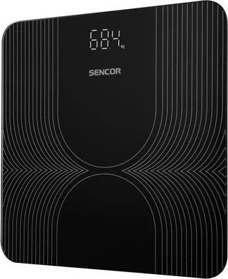 Image de Pèse Personne Sencor SBS 2476BK, Capacité 180 kg, Précision 100 g, Écran LED, Plateforme en Verre