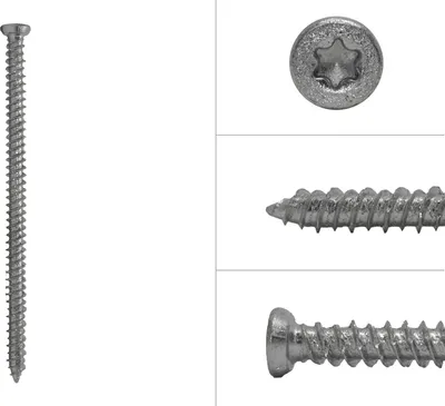 Produktbild von Fensterschrauben Senkkopf TX30 verzinkt 7.5 x 132 mm - 100 Stück