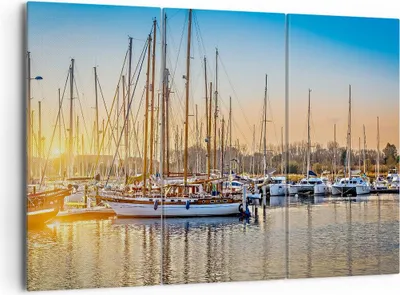 Produktbild von Bild auf Leinwand - Leinwandbild - Katamaran Yacht Anker Ankerplatz - 165x110cm - Wand Bild - Wanddeko - Leinwanddruck - Bilder - Kunstdruck - Leinwand bilder - Wandkunst - CE165x110-3162