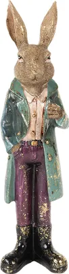 Immagine prodotto di Clayre & Eef figura decorativa coniglio 24 cm plastica marrone