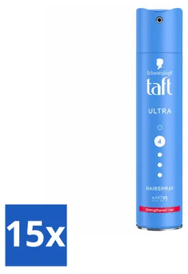 Produktbild von 15 x Taft Ultra Haarspray - Ultra Strong - 250 ml - Vorteilspackung - 15 Stücke