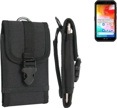 Produktbild von K-S-Trade Holster Handy Hülle kompatibel mit Ulefone Armor X7 Holster Handytasche Gürtel Tasche Schutz Hülle Robust Outdoor schwarz