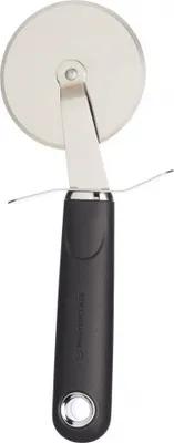 Produktbild von KitchenCraft MasterClass Pizzaschneider mit ergonomischem Griff, Edelstahl, 19,5 cm - Schwarz
