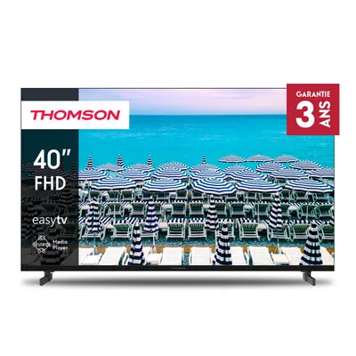 Image de Thomson 40 pouces (101 cm) LED Full HD Easy TV – Pas de Smart – Hotel Mode, USB, HDMI, Triple-Tuner, AV IN, CI+,  Panel – 40FD2S13
