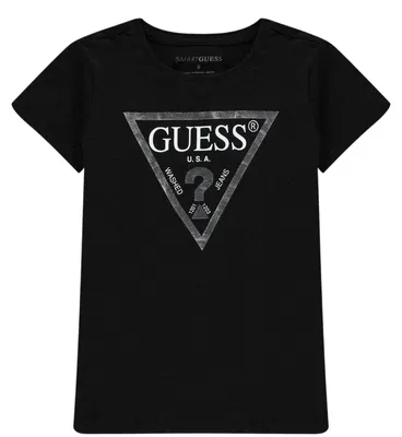 Produktbild von Guess - T-Shirt für Mädchen, Logo GT24008 (176) (Schwarz)