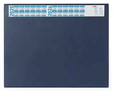 Obrázek produktu pro DURABLE Podložka na st?l 650x520 mm s kalendá?em a pr?hlednou klopou, tmav? modrá, 720407