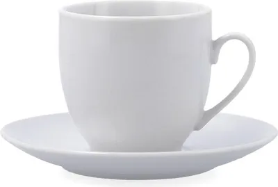 Produktbild von Tasse mit Untertasse Quid New Renova Weiß aus Keramik 200 ml (6 Stück)