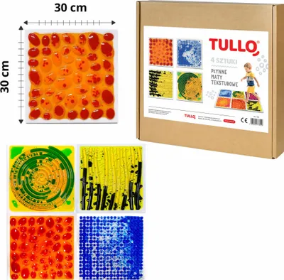 Zdjęcie produktu dla Ścieżka Sensoryczna - Płynne Maty Teksturowe 4 Szt.